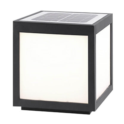 Geometra | Stylish Modern Black Solar Outdoor Wall Light Fixture
