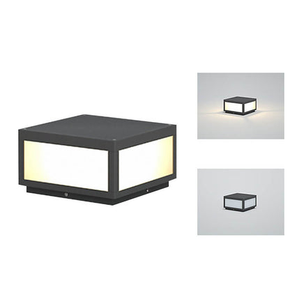 Geometra | Stylish Modern Black Solar Outdoor Wall Light Fixture
