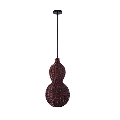 GourdLight | Stylish Natural Rattan Outdoor Hanging Pendant Light 11