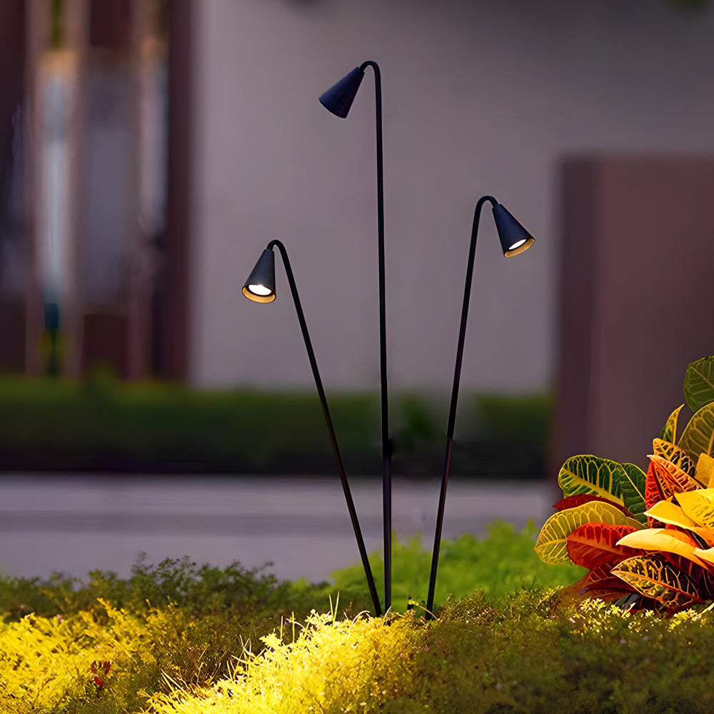 Industrial Multi-Head Floor Lamp | Adjustable Black LED Standing Light