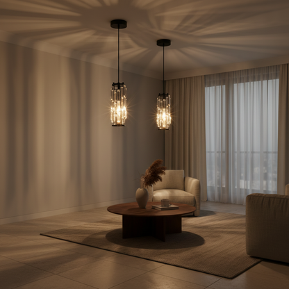 CrystalAura | Stylish Elegant Mini Pendant Light Fixture for Modern Spaces