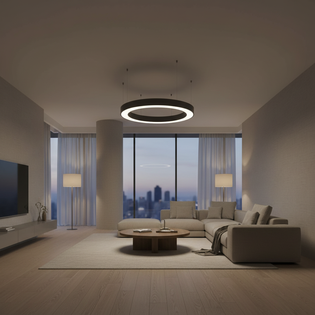 Lunaris | Sleek Modern LED Ceiling Light Fixture for Expansive Illumination