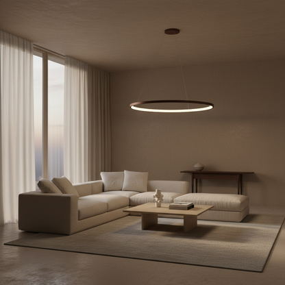 Luminara | Modern Sleek Aluminum Circle Chandelier Light Fixture