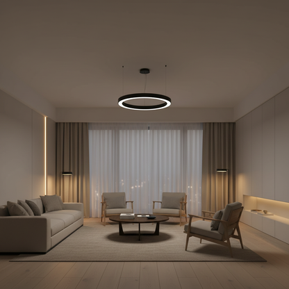 Lunaris | Sleek Modern LED Ceiling Light Fixture for Expansive Illumination