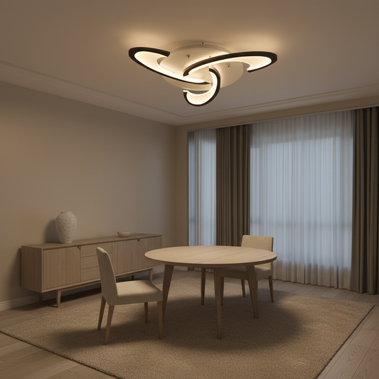 FloraGlow | Stylish Modern Geometric LED Flush Mount Ceiling Light