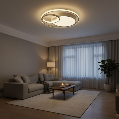 Lunara | Modern Sleek LED Flush Mount Ceiling Light Fixture