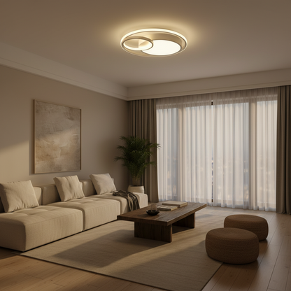 Lunara | Modern Sleek LED Flush Mount Ceiling Light Fixture