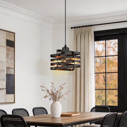 IronCraft | Stylish Black Metal Ribbon Kitchen Pendant Lighting
