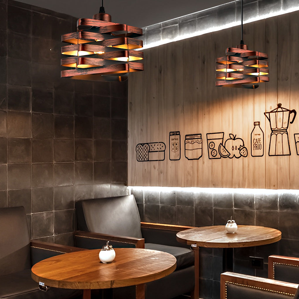 IronCraft | Stylish Black Metal Ribbon Kitchen Pendant Lighting