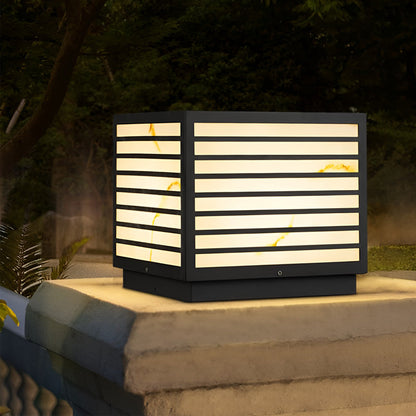 LumiaStone | Elegant Weatherproof Solar Outdoor Pillar Light