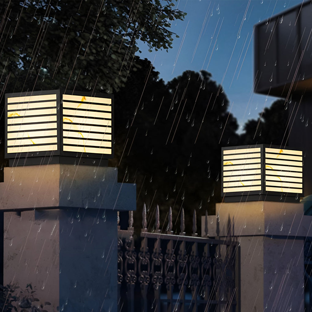 LumiaStone | Elegant Weatherproof Solar Outdoor Pillar Light