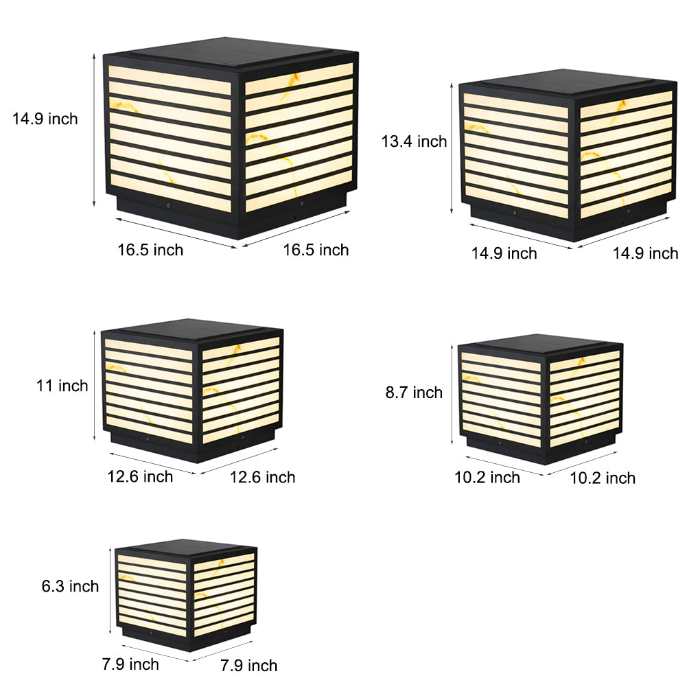 LumiaStone | Elegant Weatherproof Solar Outdoor Pillar Light