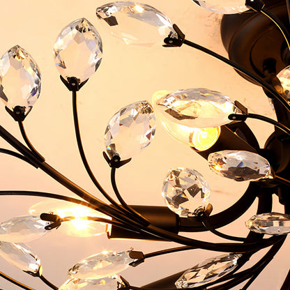 LuminaraCrystal | Elegant Dual-Mode Flush Mount Ceiling Light Fixture