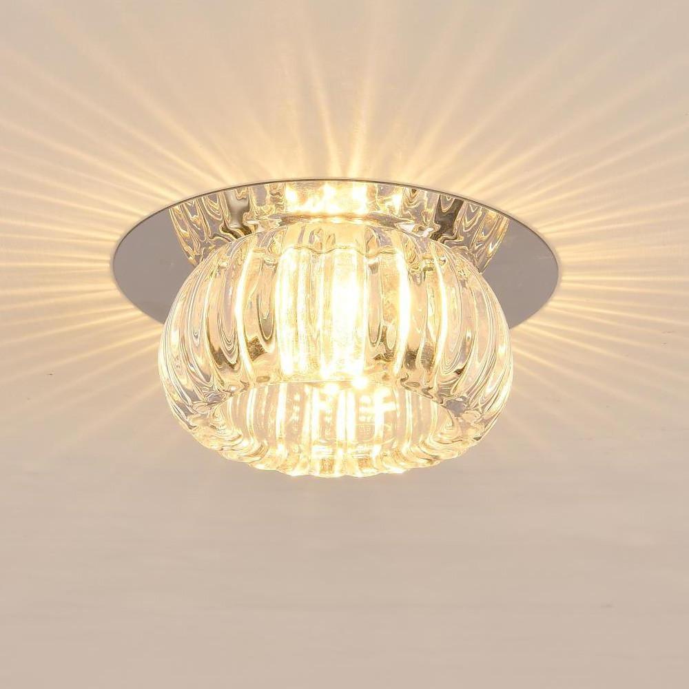Luminara | Elegant Geometric Crystal Flush Mount Ceiling Light