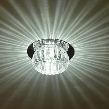 Luminara | Elegant Geometric Crystal Flush Mount Ceiling Light