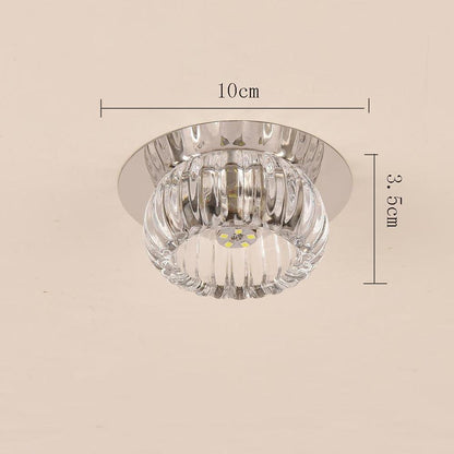 Luminara | Elegant Geometric Crystal Flush Mount Ceiling Light