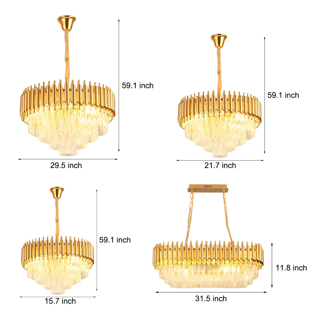 Luminara | Elegant Modern Crystal Chandelier with Dimming Feature