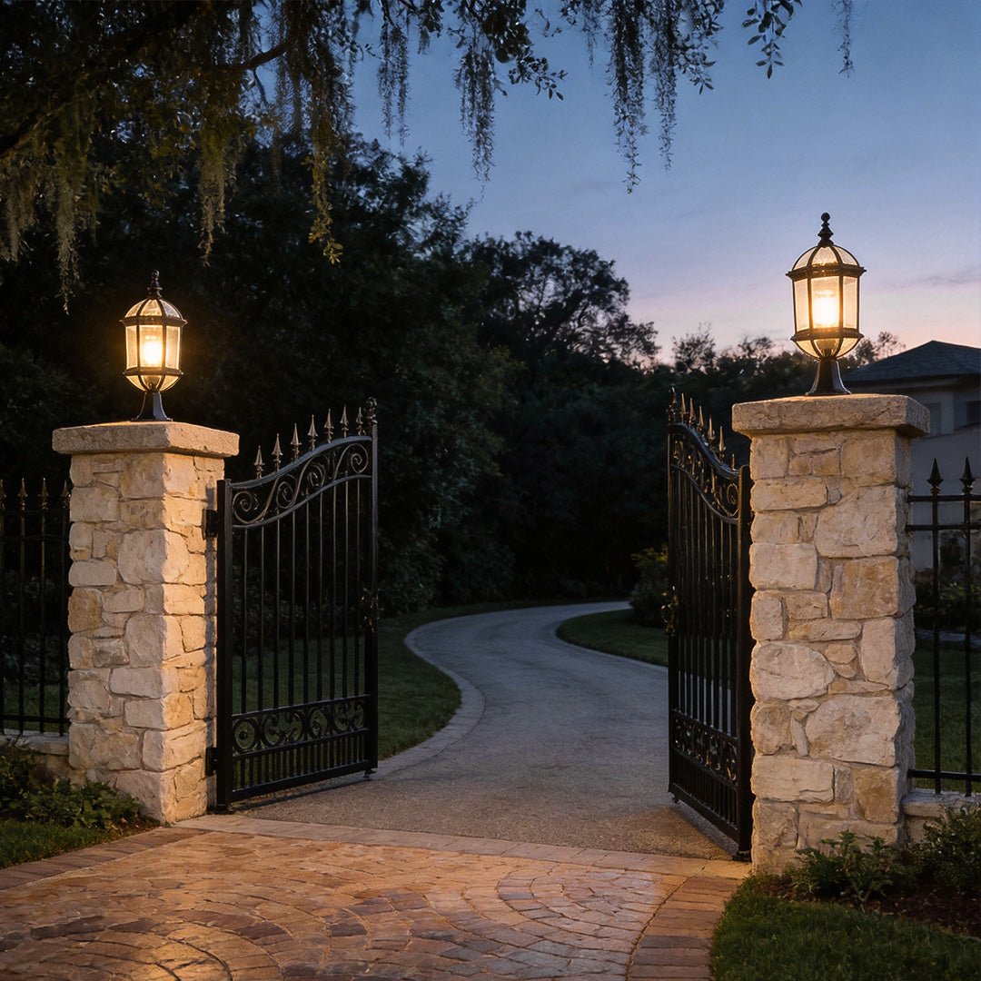 Luminara | Elegant Retro Aluminum Outdoor Wall Lights for Classic Illumination
