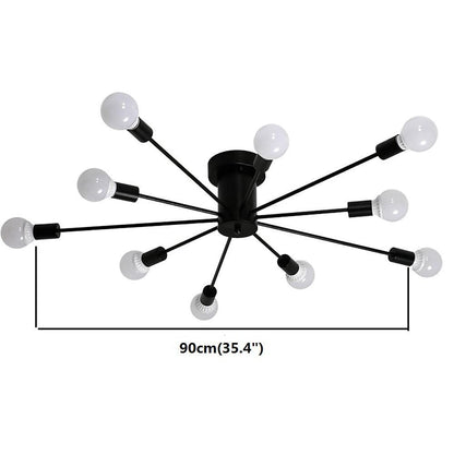 Luminara | Elegant Retro Metal Flush Mount Ceiling Light Fixture