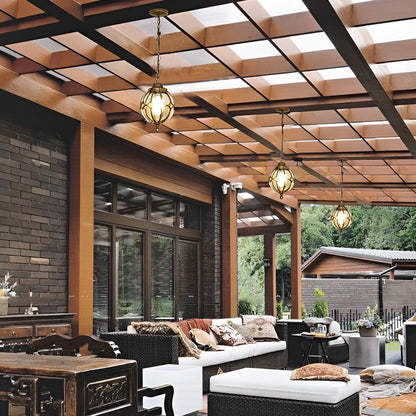 Luminara | Elegant Vintage Outdoor Pendant Light Fixture for Gardens 7