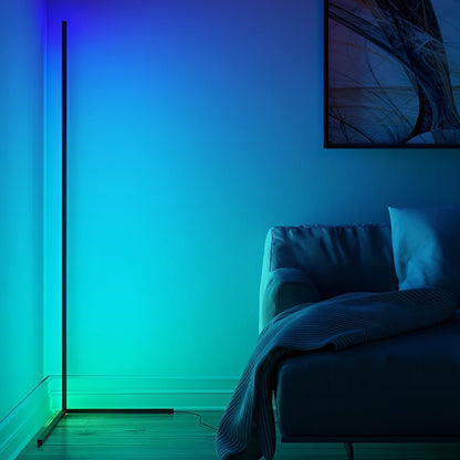 Luminara | Modern Black Corner Floor Lamp with Remote Control and RGB Lights 3