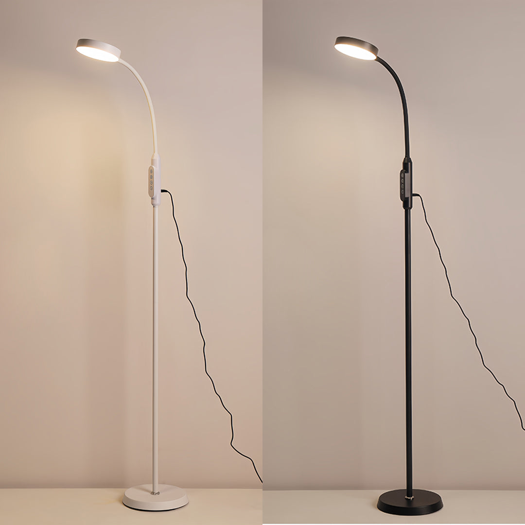 Luminara | Modern Black Iron Standing Floor Lamp with Adjustable LED Light 6