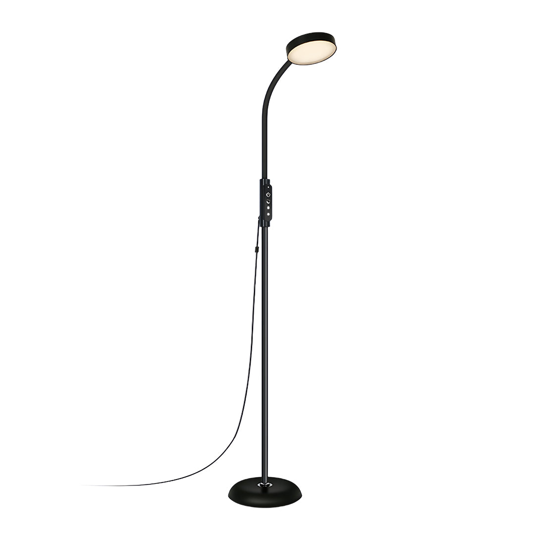 Luminara | Modern Black Iron Standing Floor Lamp with Adjustable LED Light 8