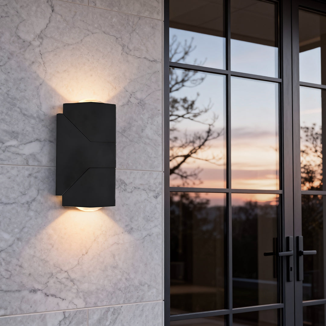 Luminara | Modern Black Outdoor Up Down Wall Lights Sconce