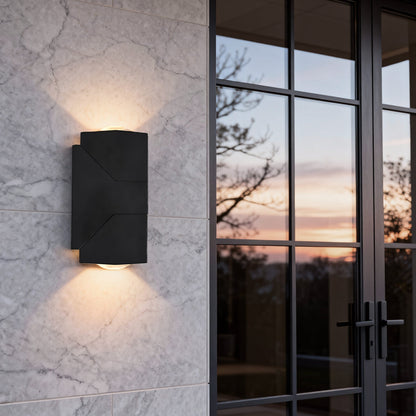 Luminara | Modern Black Outdoor Up Down Wall Lights Sconce