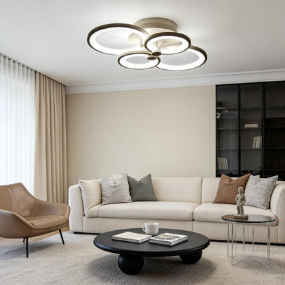 Luminara | Modern Elegant Multi Ring LED Flush Mount Ceiling Light