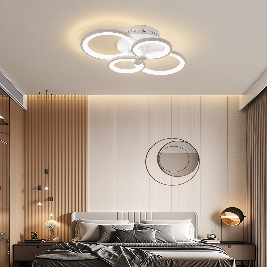 Luminara | Modern Elegant Multi Ring LED Flush Mount Ceiling Light