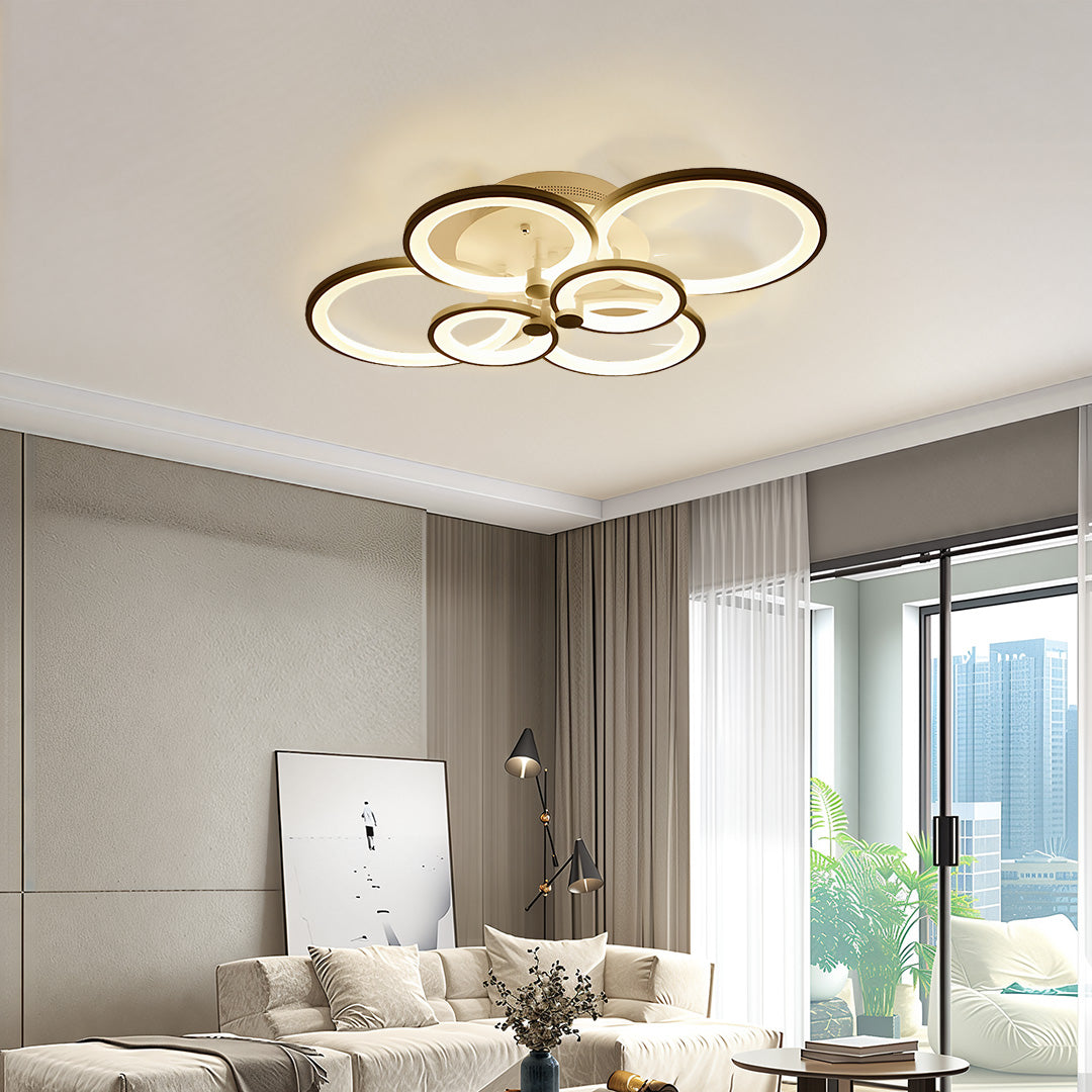 Luminara | Modern Elegant Multi Ring LED Flush Mount Ceiling Light