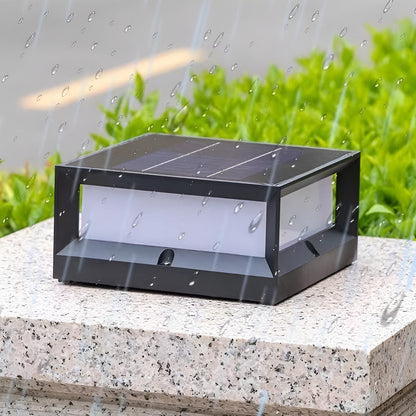 Luminara | Modern Elegant Solar Garden Pillar Light Fixture