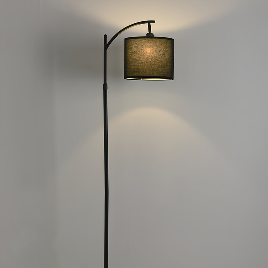 Luminara | Modern Minimalist Black Floor Lamp with Fabric Shade 4