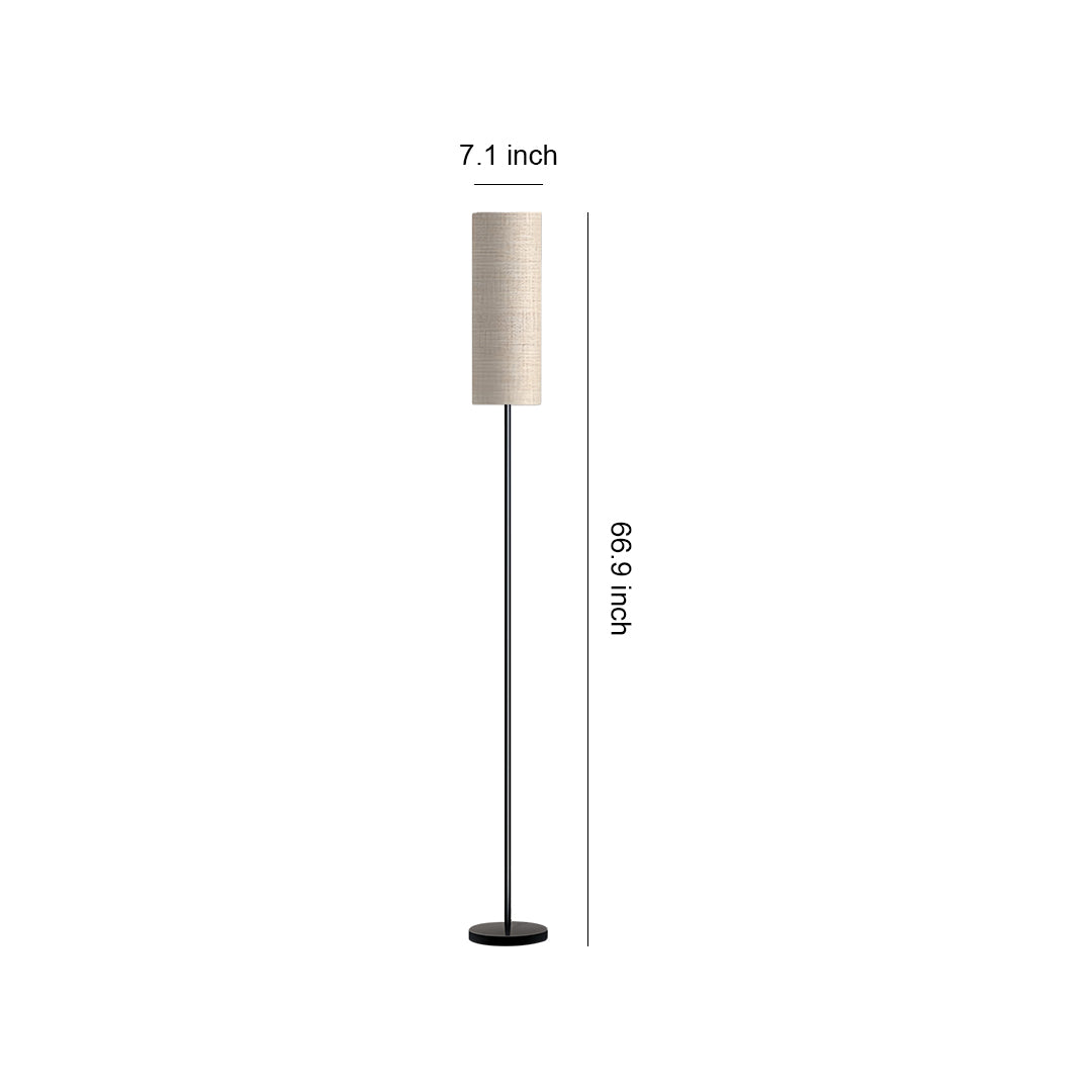 Luminara | Modern Minimalist Black Floor Lamp with Linen Shade 8