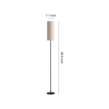 Luminara | Modern Minimalist Black Floor Lamp with Linen Shade 8