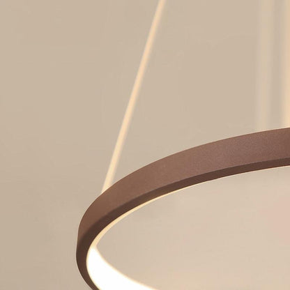 Luminara | Modern Sleek Aluminum Circle Chandelier Light Fixture