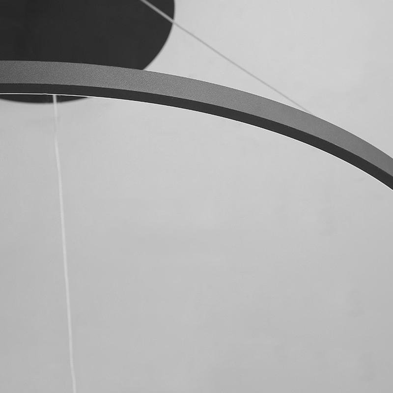 Luminara | Modern Sleek Aluminum Circle Chandelier Light Fixture