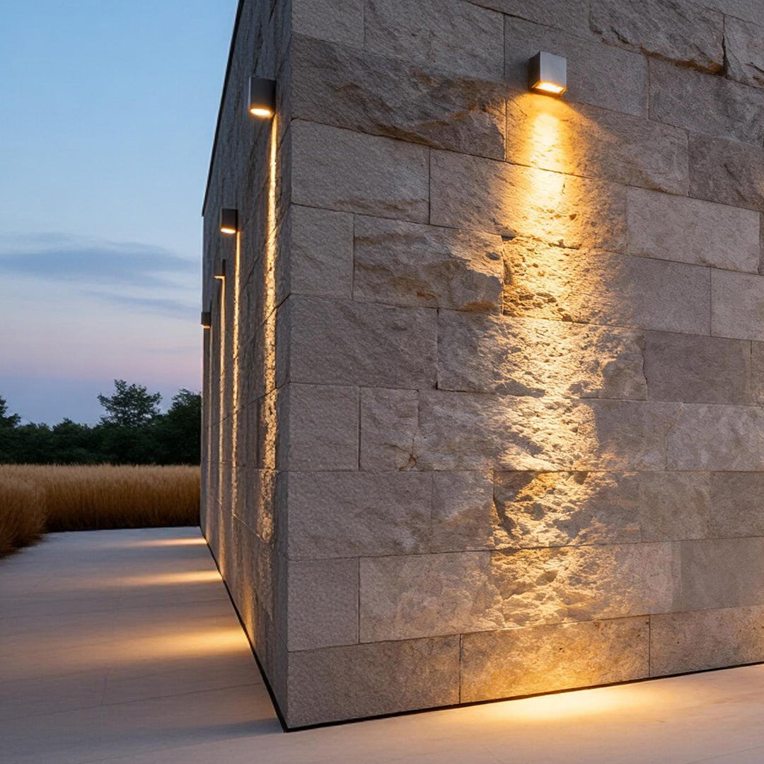 Luminara | Modern Waterproof Outdoor Wall Light with Optical Lens