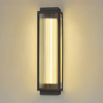 Luminara | Sleek Black Outdoor Wall Light Modern Sconce Fixture
