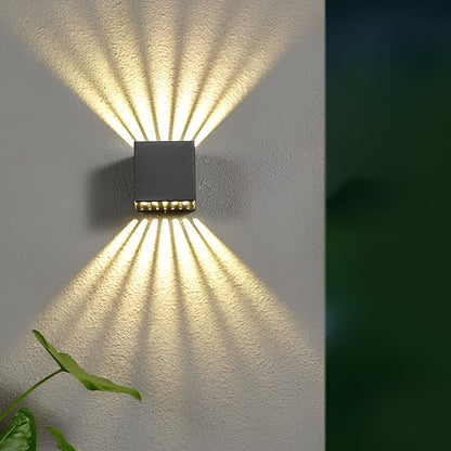 Luminara | Stylish Black Outdoor Wall Lantern With Up and Down Lights