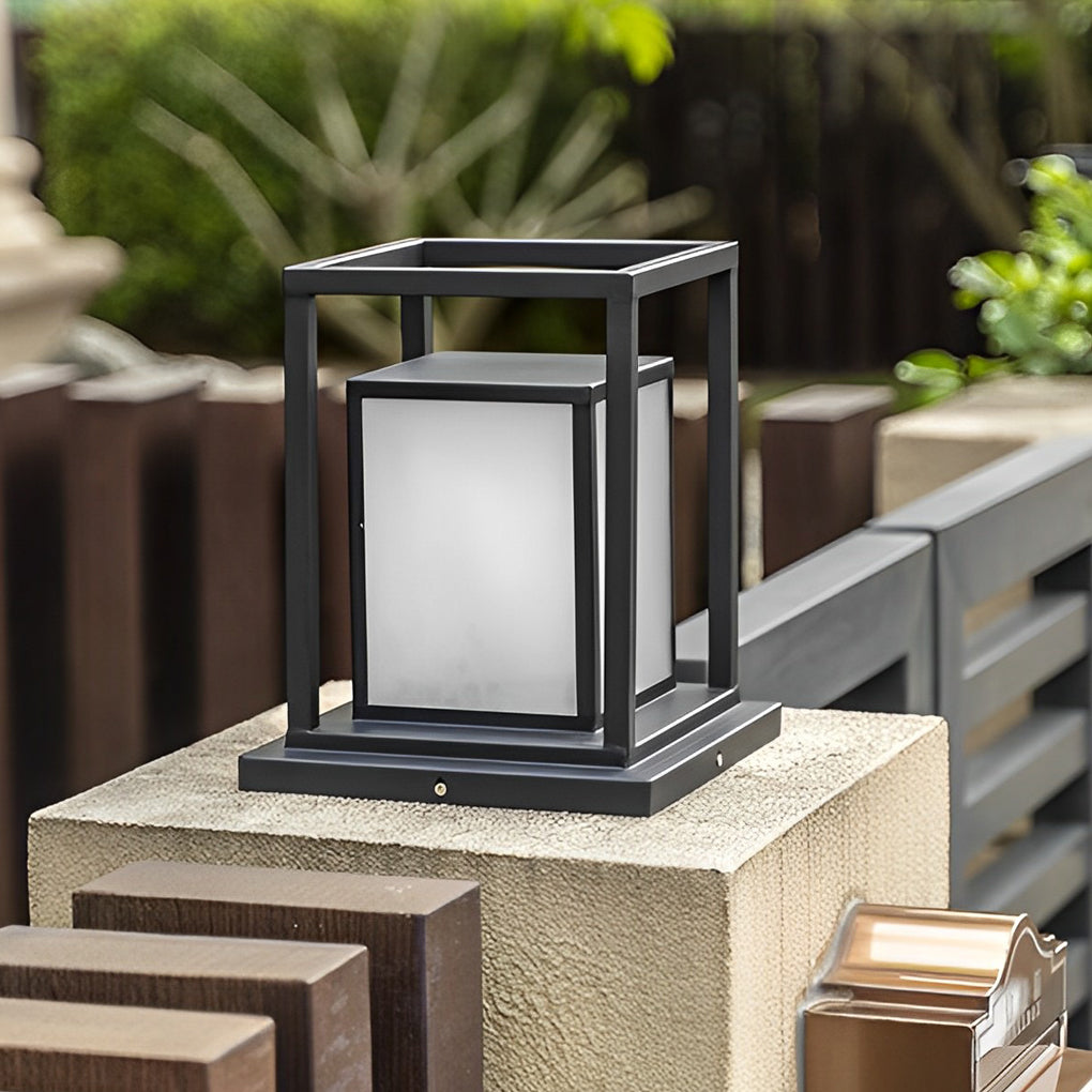 Luminara | Stylish Black Outdoor Wall Lantern with Solar Power Option 2