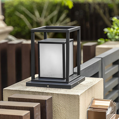 Luminara | Stylish Black Outdoor Wall Lantern with Solar Power Option 2