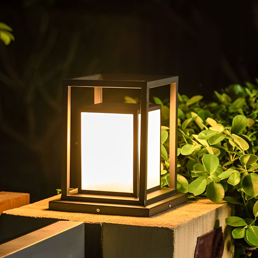 Luminara | Stylish Black Outdoor Wall Lantern with Solar Power Option 3