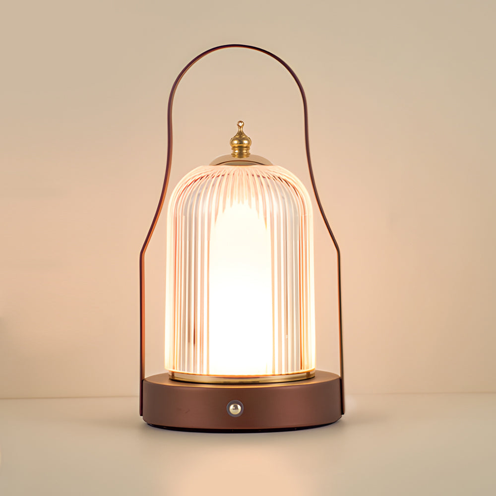 Luminara | Stylish Cordless Brass LED Bedside Table Lamp with Adjustable Light 4
