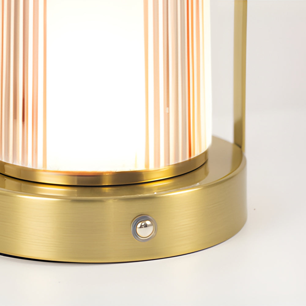 Luminara | Stylish Cordless Brass LED Bedside Table Lamp with Adjustable Light 5
