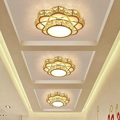Luminara | Stylish Minimalist Crystal Flush Mount Ceiling Light Fixture