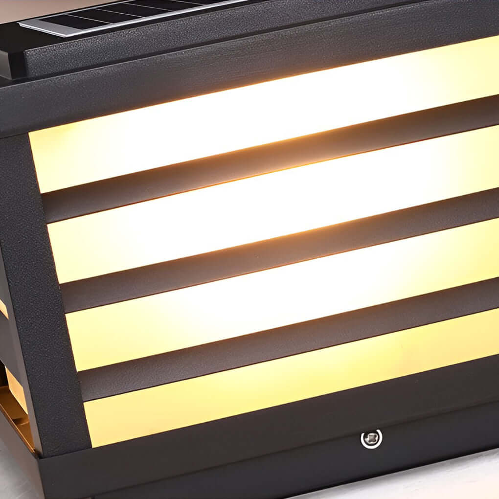 Luminara | Stylish Modern Outdoor Pillar Light with LED Glass Shade