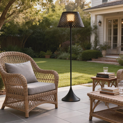 Luminara | Stylish Modern Solar Outdoor Floor Lamp with Dual Power Options 1