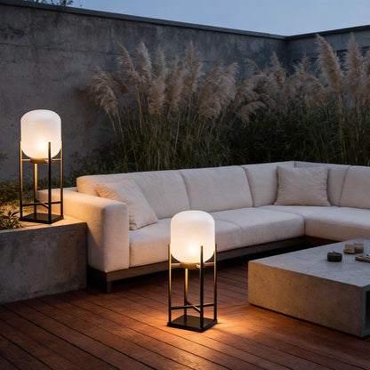 Luminara | Stylish Retro-Modern Outdoor Solar Lantern with Dual Power Options 1